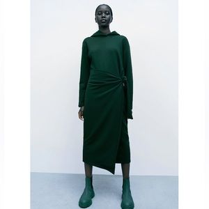Zara Dark Green Long Sleeve Dress